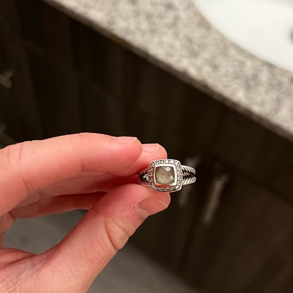 David Yurman Petite Albion Ring- prasiolite